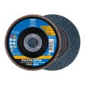 Pferd 5" x 7/8" A.H. POLIFAN® Flap Disc - Z PSF EXTRA STEELOX, Zirconia, 40 Grit, Conical 60633